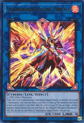 Salamangreat Raging Phoenix - LD10-EN005 - Ultra Rare 1st Edition