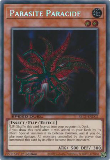 Parasite Paracide - SBC1-END02 - Secret Rare 1st Edition