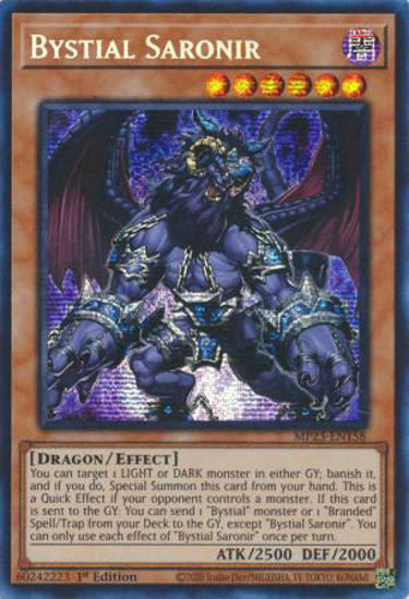 Bystial Saronir - MP23-EN158 - Prismatic Secret Rare 1st Edition