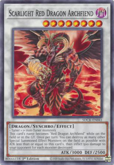 Scarlight Red Dragon Archfiend - SDCK-EN041 - Common 1st Edition