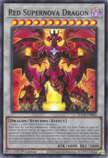 Red Supernova Dragon - SDCK-EN044 - Super Rare 1st Edition