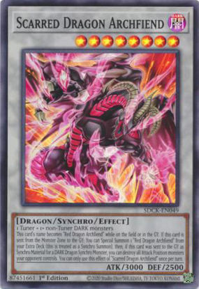 Scarred Dragon Archfiend - SDCK-EN049 - Super Rare 1st Edition