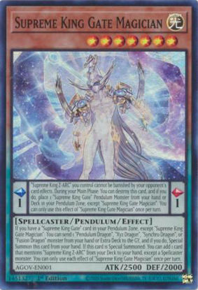 Supreme King Gate Magician - AGOV-EN001 - Super Rare 1st Edition