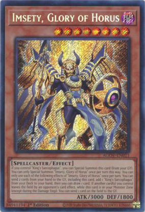 Imsety, Glory of Horus - AGOV-EN011 - Secret Rare 1st Edition