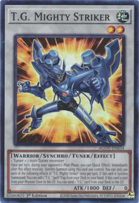 T.G. Mighty Striker - AGOV-EN034 - Super Rare 1st Edition