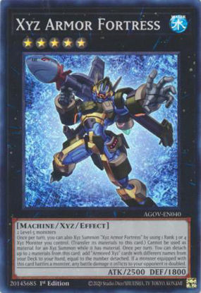 Xyz Armor Fortress - AGOV-EN040 - Super Rare 1st Edition