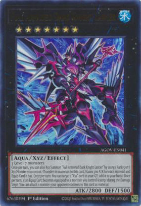 Full Armored Dark Knight Lancer - AGOV-EN041 - Ultra Rare 1st Edition