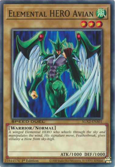 Elemental HERO Avian - SGX2-ENA01 - Common 1st Edition