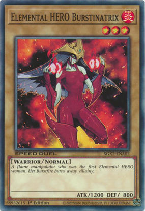 Elemental HERO Burstinatrix - SGX2-ENA02 - Common 1st Edition