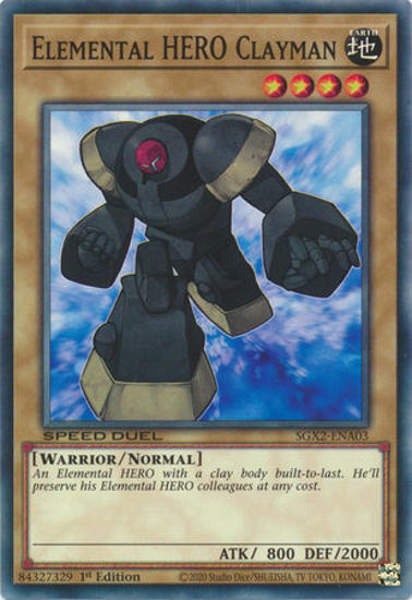 Elemental HERO Clayman - SGX2-ENA03 - Common 1st Edition