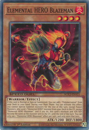 Elemental HERO Blazeman - SGX2-ENA11 - Common 1st Edition