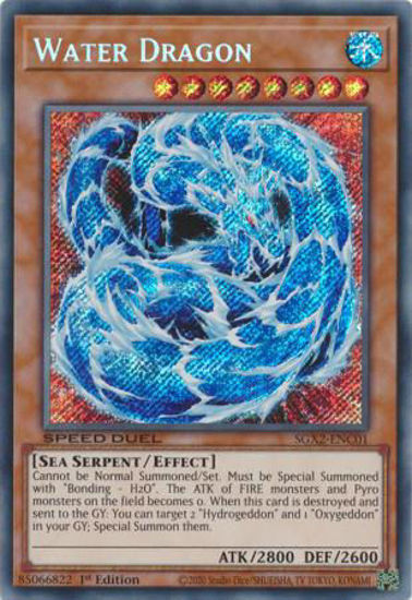 Water Dragon - SGX2-ENC01 - Secret Rare 1st Edition