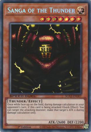 Sanga of the Thunder - SGX2-END07 - Secret Rare 1st Edition