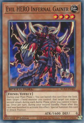 Evil HERO Infernal Gainer - SGX3-ENA07 - Common 1st Edition