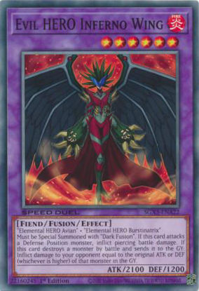 Evil HERO Inferno Wing - SGX3-ENA22 - Common 1st Edition