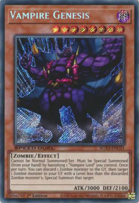 Vampire Genesis - SGX3-ENC01 - Secret Rare 1st Edition