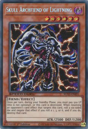 Skull Archfiend of Lightning - SGX3-ENE01 - Secret Rare 1st Edition