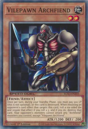 Vilepawn Archfiend - SGX3-ENE05 - Common 1st Edition