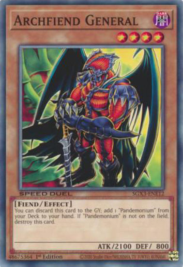 Archfiend General - SGX3-ENE12 - Common 1st Edition