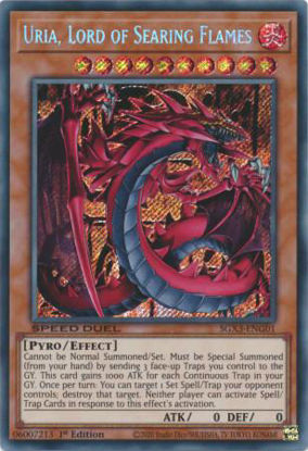 Uria, Lord of Searing Flames - SGX3-ENG01 - Secret Rare 1st Edition