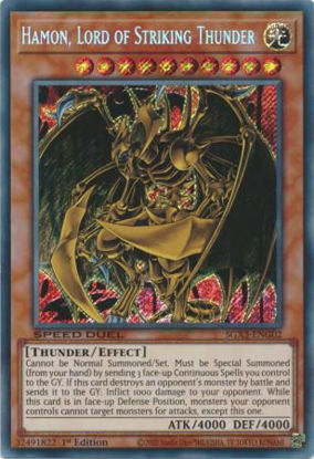 Hamon, Lord of Striking Thunder - SGX3-ENG02 - Secret Rare 1st Edition