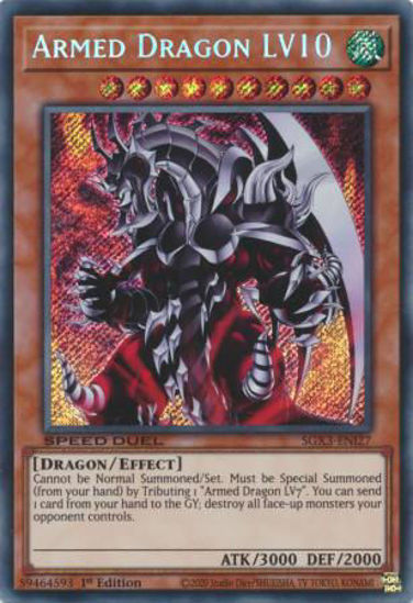 Armed Dragon LV10 - SGX3-ENI27 - Secret Rare 1st Edition