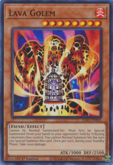 Lava Golem - RA01-EN001 - (V.1 - Super Rare) 1st Edition