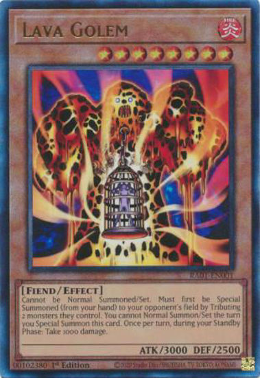 Lava Golem - RA01-EN001 - (V.7 - Ultimate Rare) 1st Edition