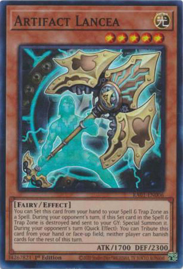 Artifact Lancea - RA01-EN006 - (V.1 - Super Rare) 1st Edition