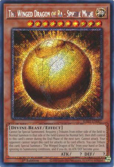 The Winged Dragon of Ra - Sphere Mode - RA01-EN007 - (V.4 - Platinum Secret Rare) 1st Edition