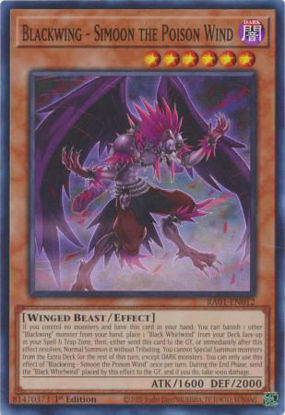 Blackwing - Simoon the Poison Wind - RA01-EN012 - (V.1 - Super Rare) 1st Edition