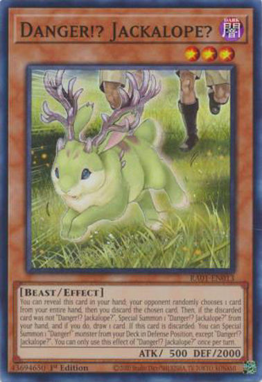 Danger!? Jackalope? - RA01-EN013 - (V.1 - Super Rare) 1st Edition