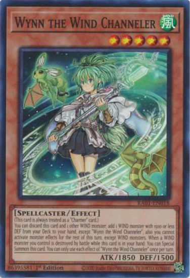 Wynn the Wind Channeler - RA01-EN018 - (V.1 - Super Rare) 1st Edition