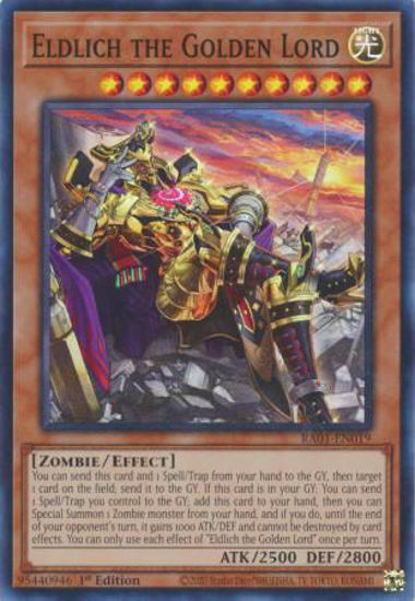 Eldlich the Golden Lord - RA01-EN019 - (V.1 - Super Rare) 1st Edition