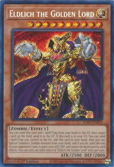 Eldlich the Golden Lord - RA01-EN019 - (V.3 - Secret Rare) 1st Edition