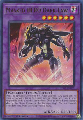 Masked HERO Dark Law - RA01-EN025 - (V.2 - Ultra Rare) 1st Edition