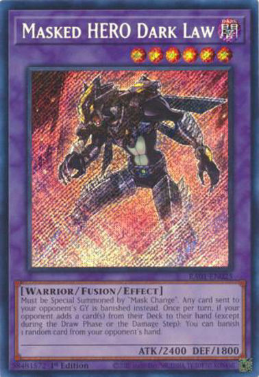 Masked HERO Dark Law - RA01-EN025 - (V.3 - Secret Rare) 1st Edition