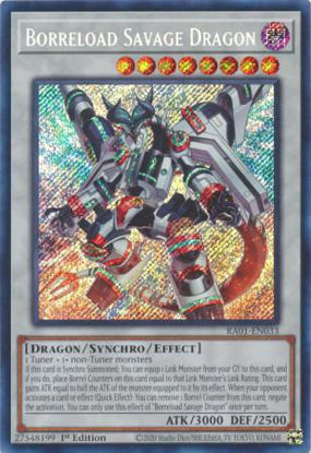 Borreload Savage Dragon - RA01-EN033 - (V.3 - Secret Rare) 1st Edition