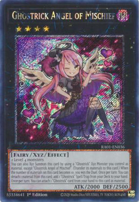 Ghostrick Angel of Mischief - RA01-EN036 - (V.4 - Platinum Secret Rare) 1st Edition