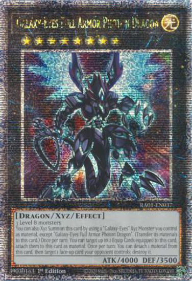 Galaxy-Eyes Full Armor Photon Dragon - RA01-EN037 - (V.5 - Quarter Century Secret Rare) 1st Edition