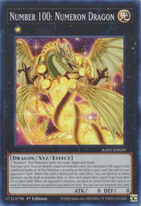 Number 100: Numeron Dragon - RA01-EN039 - (V.1 - Super Rare) 1st Edition