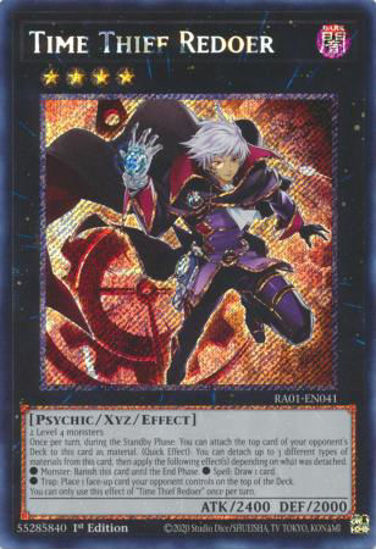 Time Thief Redoer - RA01-EN041 - (V.4 - Platinum Secret Rare) 1st Edition