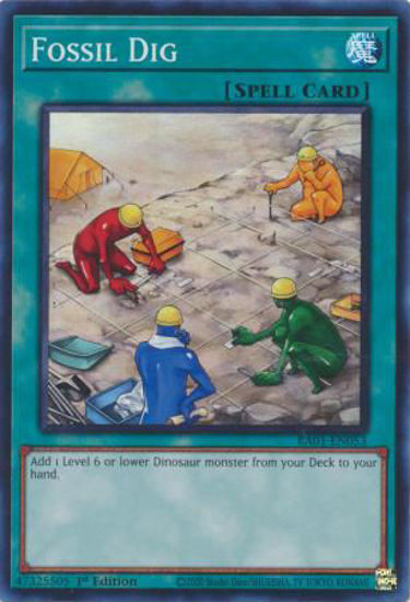 Fossil Dig - RA01-EN053 - (V.1 - Super Rare) 1st Edition