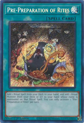 Pre-Preparation of Rites - RA01-EN055 - (V.3 - Secret Rare) 1st Edition