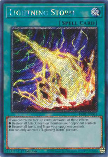 Lightning Storm - RA01-EN061 - (V.4 - Platinum Secret Rare) 1st Edition