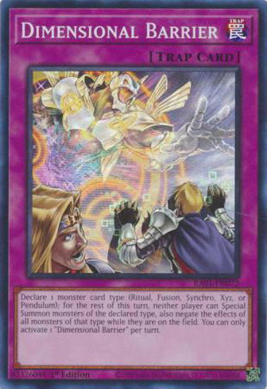 Dimensional Barrier - RA01-EN072 - (V.1 - Super Rare) 1st Edition