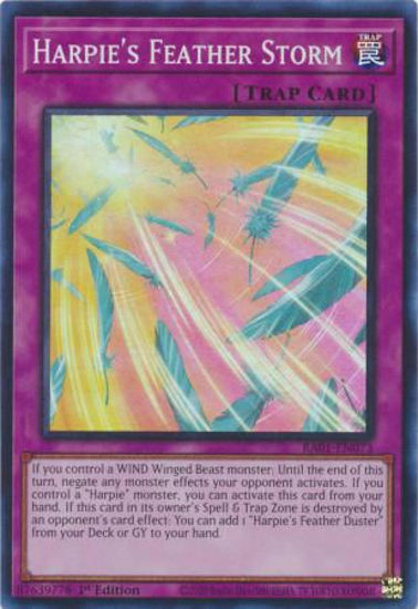 Harpie's Feather Storm - RA01-EN073 - (V.1 - Super Rare) 1st Edition