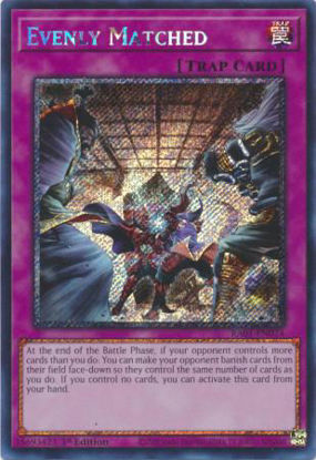 Evenly Matched - RA01-EN074 - (V.4 - Platinum Secret Rare) 1st Edition