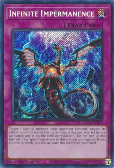 Infinite Impermanence - RA01-EN075 - (V.3 - Secret Rare) 1st Edition