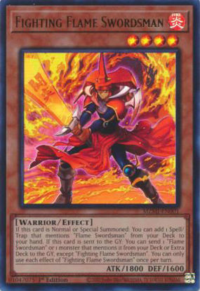 Fighting Flame Swordsman - MZMI-EN001 - Ultra Rare 1st Edition